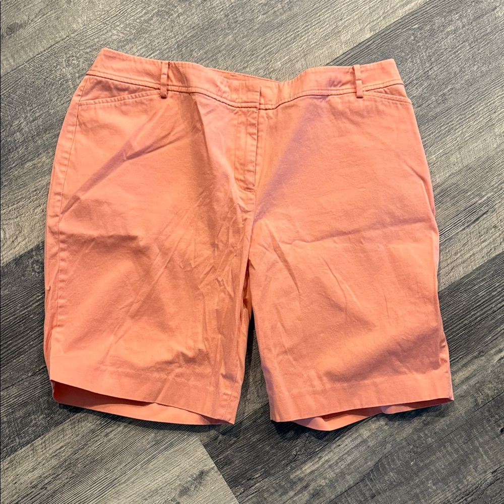 Talbots Pink Bermuda Shorts Cotton Blend Summer Essential
